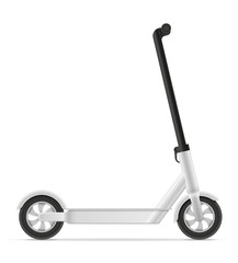 kick scooter for city driving and game pleasure stock vector illustration