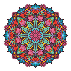 Intricate colored mandala design