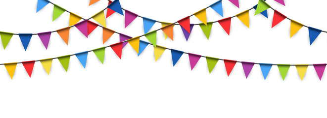 Fototapeta premium seamless colored garlands party background