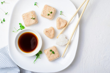 Salmon and Rice Sushi-Style Appetizer, Sushi for Kids