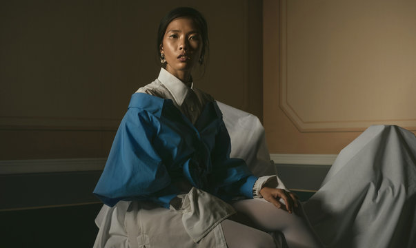 Portrait/fashion of glamorous female/model.