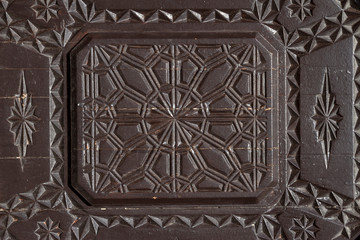 Old and painted patterned door