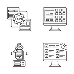 RPA linear icons set