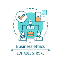 Fototapeta na wymiar Business ethics concept icon