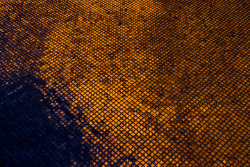 Beautiful closeup textures abstract tiles and black gold and yellow color glass pattern wall background and art wallpapers