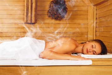 Young woman relaxing in spa.Healthcare and beauty