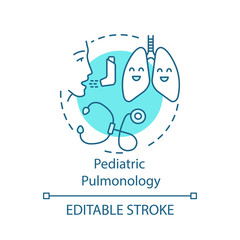 Pediatric pulmonology concept icon