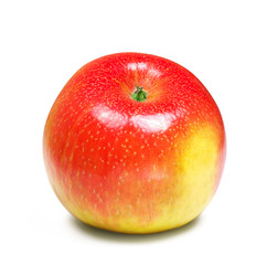 Red apple on isolated white background