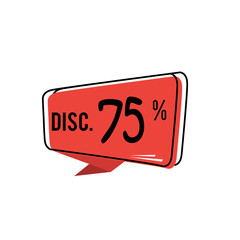 Special Discount 75% design label illustration vector