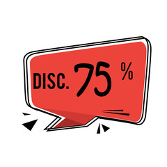 Special Discount 75% design label illustration vector