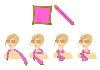 How to make a a double bow of the neckerchief