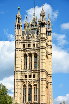 Westminster Abbey Viewed From Victoria Tower Gardens, London, UK