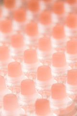 pink glass stopper for wine