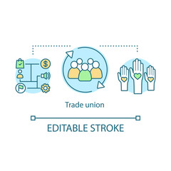 Trade union concept icon