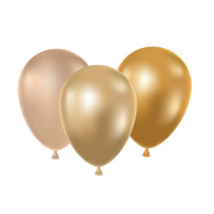 helium balloons on white background