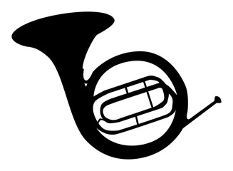 Silhouette noire de cor