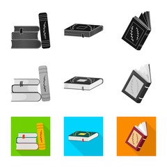 Vector design of training and cover logo. Collection of training and bookstore  stock symbol for web.