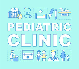 Pediatric clinic word concepts banner