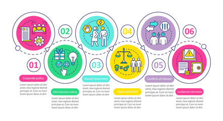 CSR vector infographic template