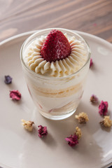 dessert cake with fresh berries