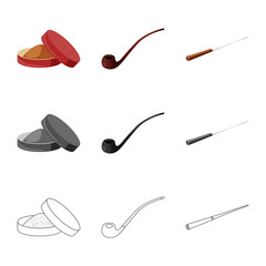 Vector design of refuse and stop icon. Collection of refuse and habit vector icon for stock.