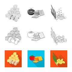 Vector illustration of taste and seasonin icon. Collection of taste and organic   vector icon for stock.