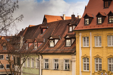Naklejka premium View on the Bamberg roofs and windows