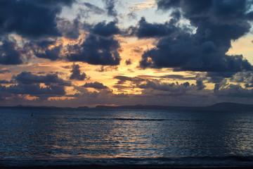 Tramonto sul golfo di Napoli