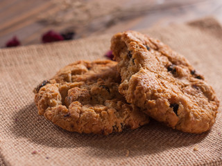 Daily homemade Cookies on wood board