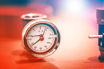 The pressure from the compressor