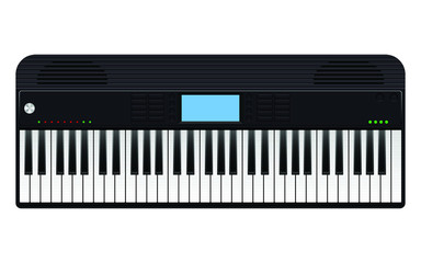 Electronic piano vector design illustration isolated on white background