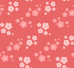 seamless pattern of sakura flowers in vector © ah_leah