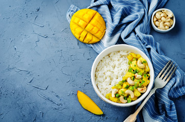 Mango chicken coconut curry with rice