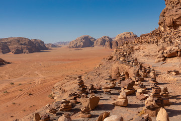 Wadi Rum Red Desert, Jordan, Middle East.