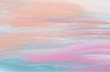Abstract background painting inspired by nature. In peach and rose shades.