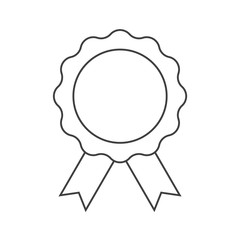 Achievement badge icon on white