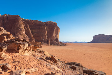 Obraz premium Wadi Rum Red Desert, Jordan, Middle East.