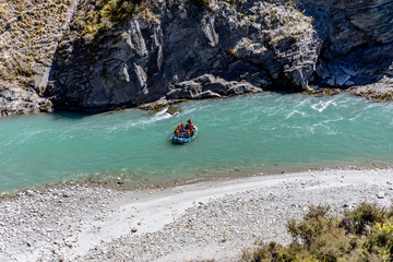 Neuseeland Südinsel -  Wildwasser-Rafting auf dem Shotover River an der Skippers Canyon Road nördlich von Queenstown in der Otago Region