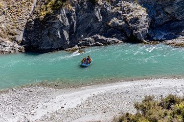 Neuseeland Südinsel -  Wildwasser-Rafting auf dem Shotover River an der Skippers Canyon Road...