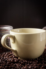 image of coffee cup on wood