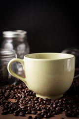 image of coffee cup on wood