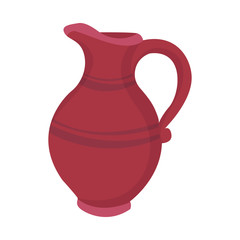 Vector illustration of jug and clay symbol. Set of jug and alcohol vector icon for stock.