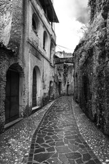 Rocchette, Torri in Sabina (Italy) - A little uninhabited medieval village in the heart of the Sabina, Lazio region, during the spring