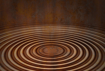 rusty metal liquid ripples