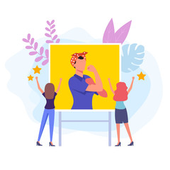 We can do it banner poster concept. Vector flat graphic design isolated illustration