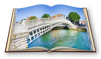 The most famous bridge in Dublin called "Half penny bridge" due