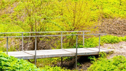 Landscape with wooden bridge