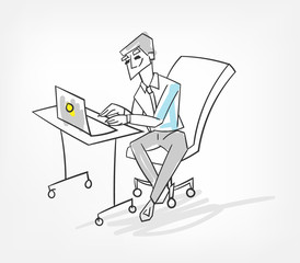 freelance concept vector illustration character doodle sketch