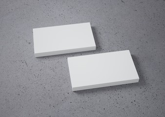 Bussiness card mockup.Bussiness cards on concrete background.template - 3d render