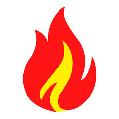 Fire Icon. Fire Icon vector isolated on white background. EPS 10 vector illustration for design. Vector illustration